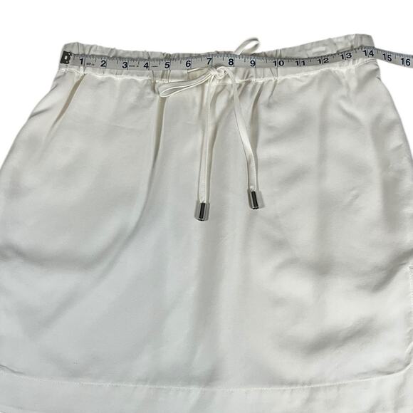 Banana Republic White Drawstring Skirt with Pockets – Size Small Causal Chic - Picture 6 of 9
